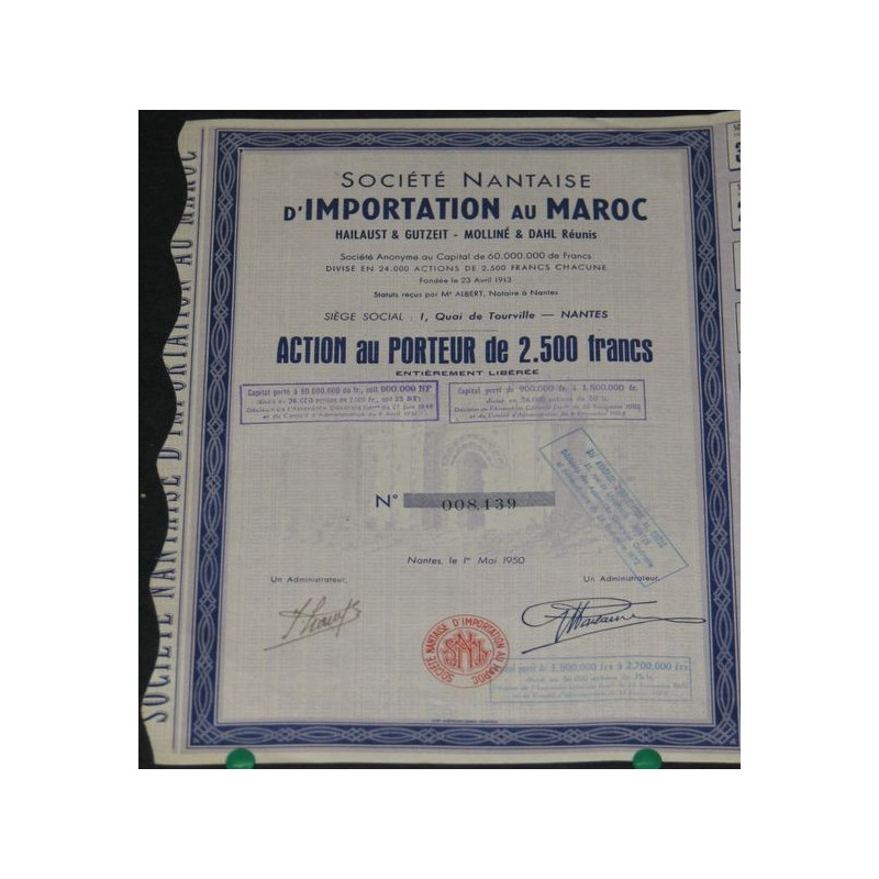 Sté Nantaise d'Importation au Maroc (Ac)