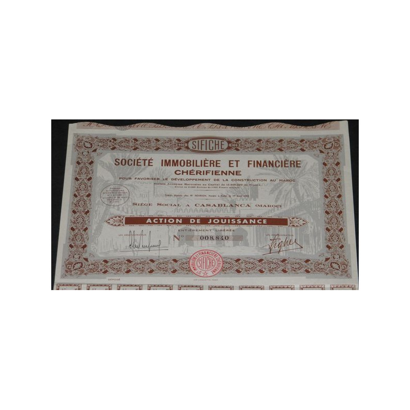 Sté Immobilière et Financière Chérifienne