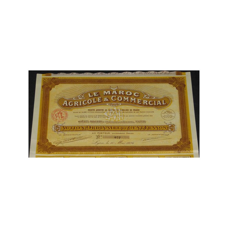 Le Maroc Agricole et Commercial