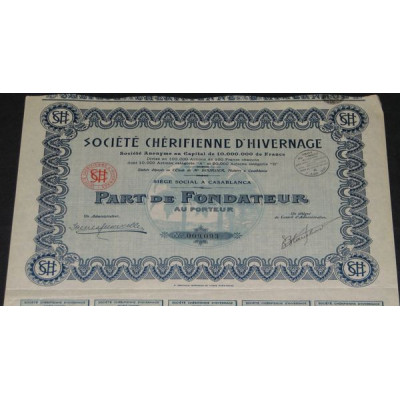 Sté Chérifienne d'Hivernage