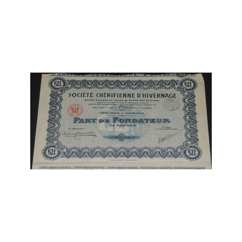 Sté Chérifienne d'Hivernage