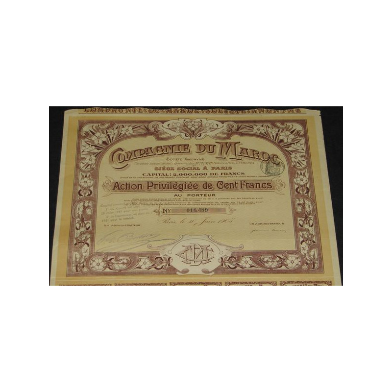 Cie du Maroc (Act P)