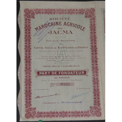Sté Marocaine Agricole du Jacma