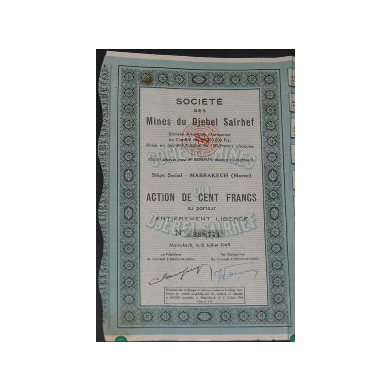 Sté des Mines du Djebel Salrhef (1949)