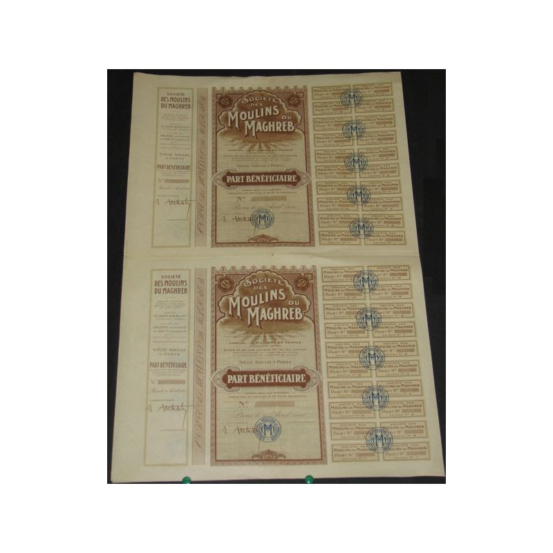 Sté des Moulins du Maghreb (PB) - Epreuve d'imprimerie