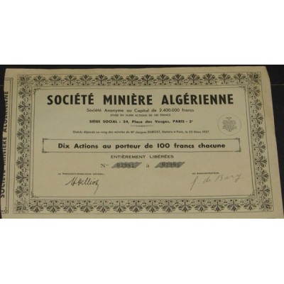 Sté Minière Algérienne