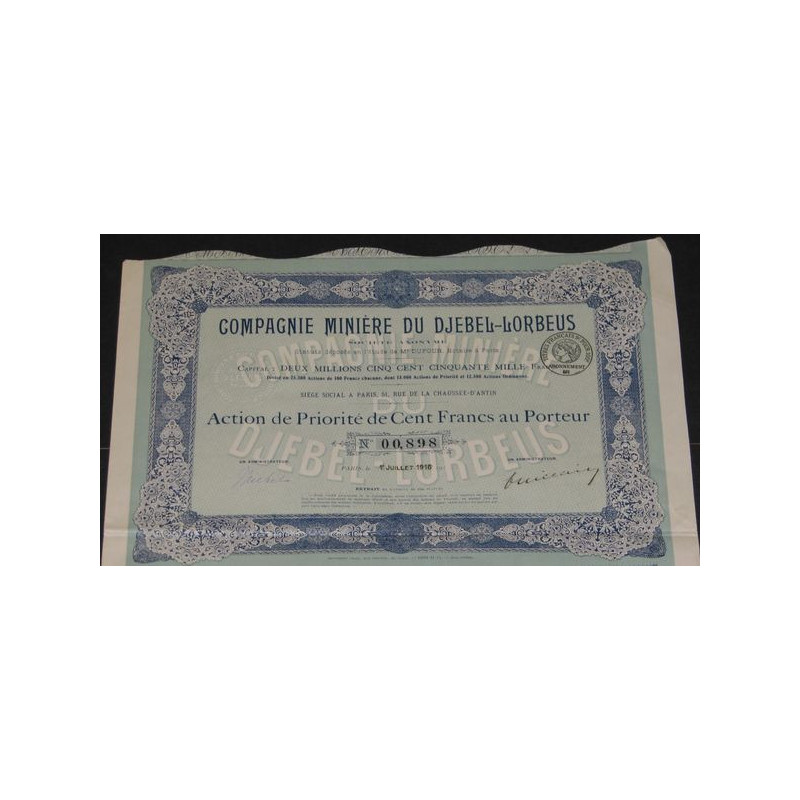 Cie Minière du Djebel-Lorbeus