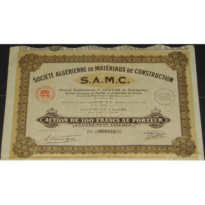 Sté Algérienne de Matériaux de Construction S.A.M.C.