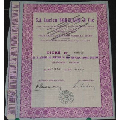 S.A. Lucien Borgeaud & Cie (violette)