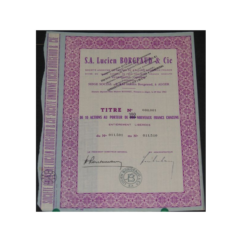 S.A. Lucien Borgeaud & Cie (violette)