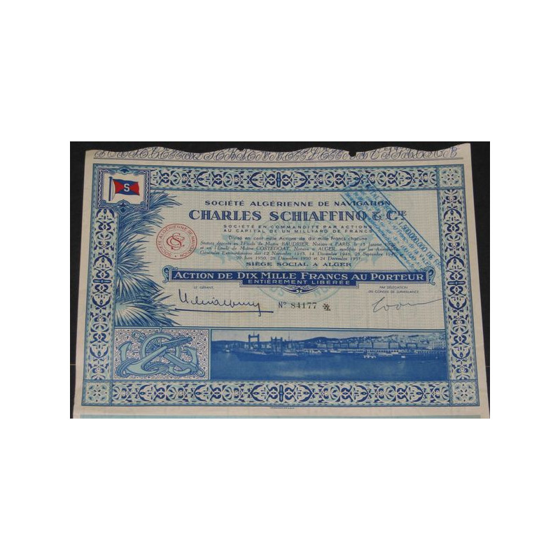 Sté Algérienne de Navigation Charles Schiaffino & Cie