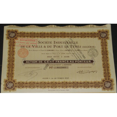 Sté Industrielle de la Ville & du Port de Ténès (algérie)