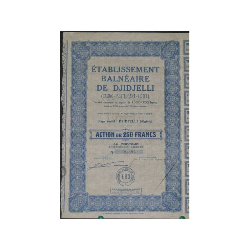 Ets Balnéaire de Djidjelli (Casino - Restaurant - Hôtel)