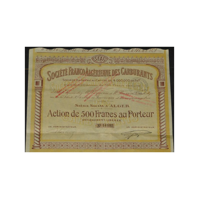 Sté Franco Algérienne des Carburants