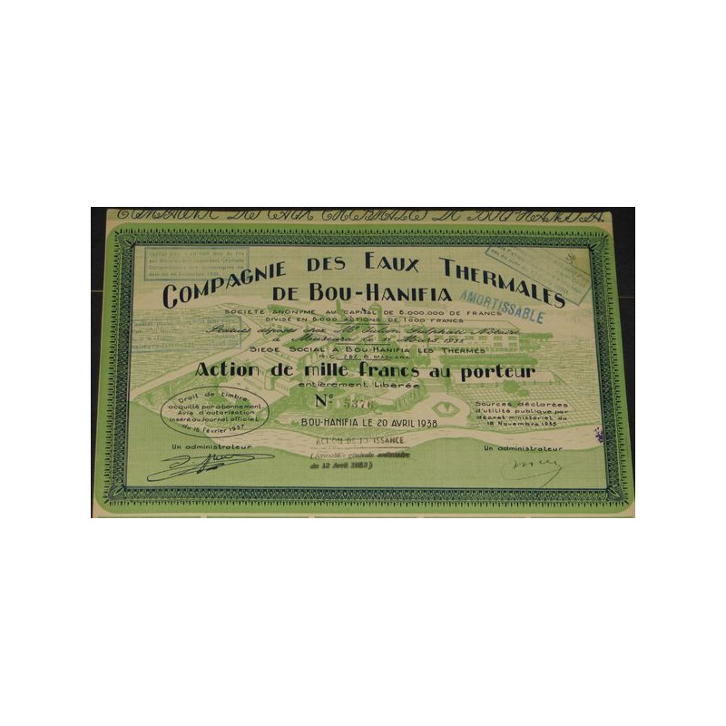 Cie des Eaux Thermales de Bou-Hanifia (verte)