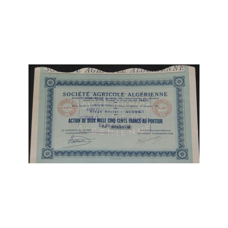 Sté Agricole Algérienne