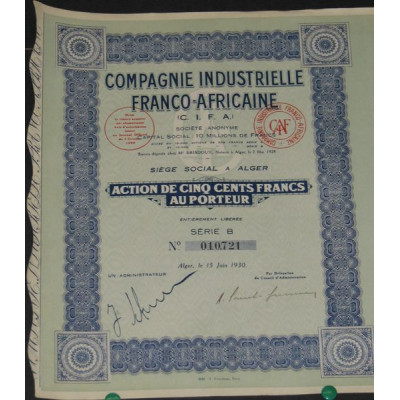 Cie Industrielle Franco-Africaine (C.I.F.A.)