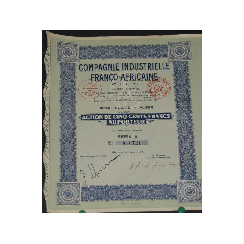 Cie Industrielle Franco-Africaine (C.I.F.A.)