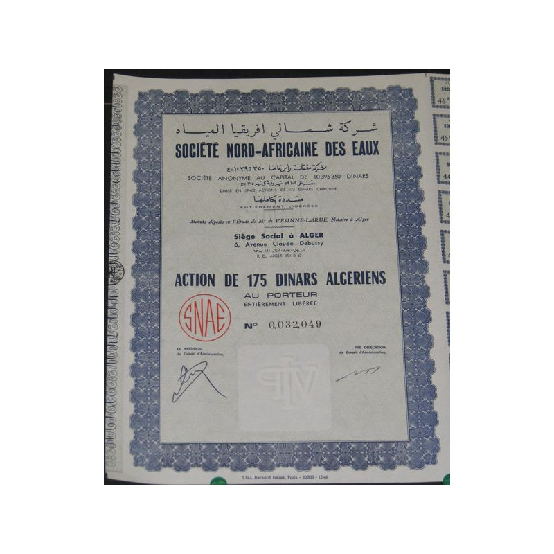 Sté Nord-Africaine des Eaux
