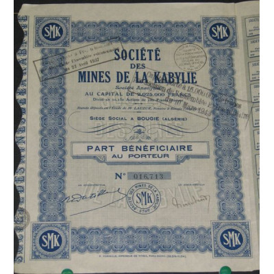 Sté des Mines de la Kabylie (PB)