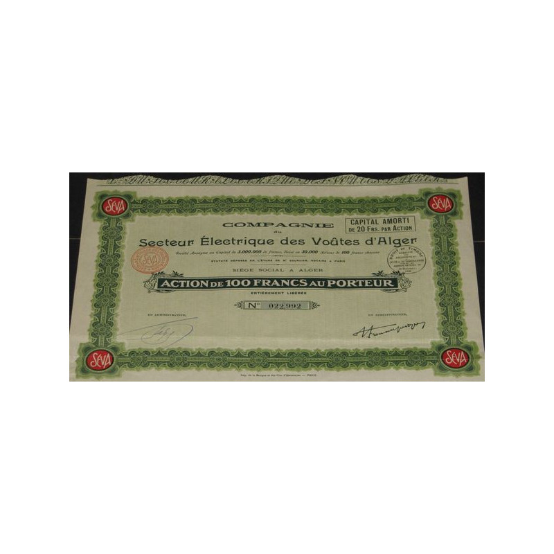 Cie du Secteur Electrique des Voûtes d'Alger