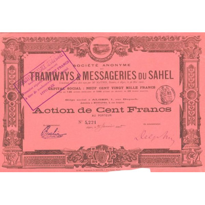 S.A. des Tramways & Messageries du Sahel (Act 100 F)