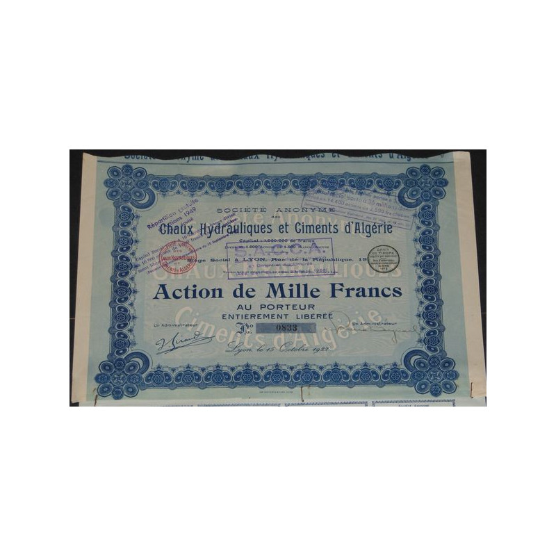 S.A. des Chaux Hydrauliques et Ciments d'Algérie