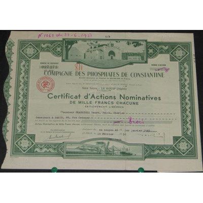Cie des Phosphates de Constantine