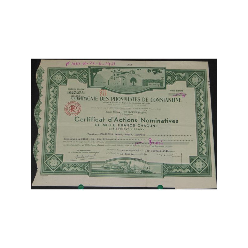 Cie des Phosphates de Constantine