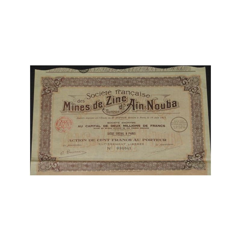Sté Française des Mines de Zinc d'Aïn-Nouba