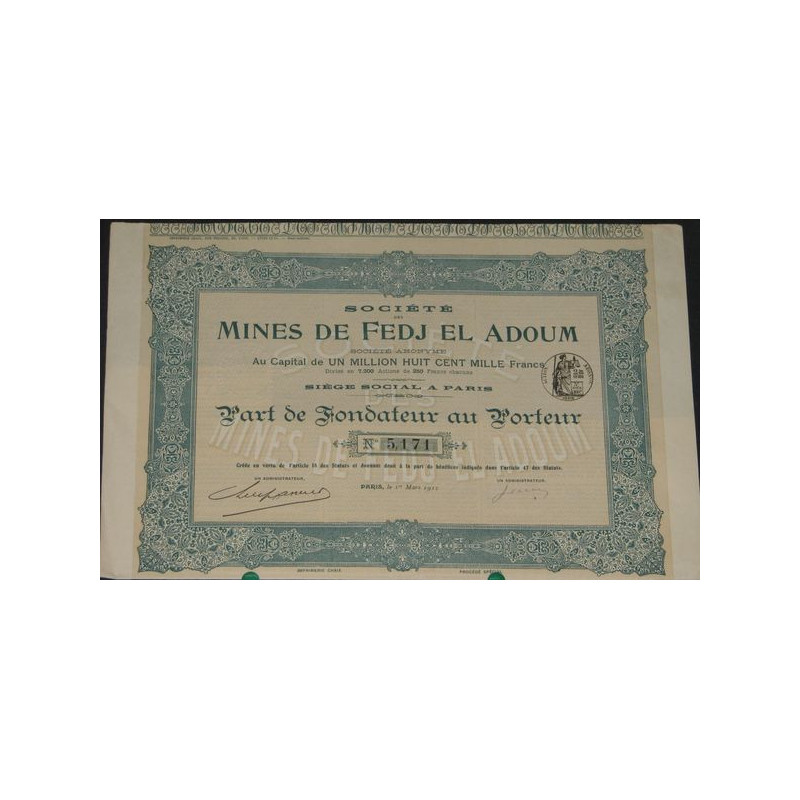 Sté des Mines de Fedj El Adoum (PF)