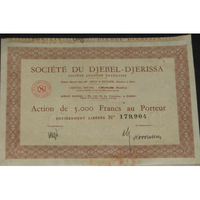 Sté du Djebel-Djerissa