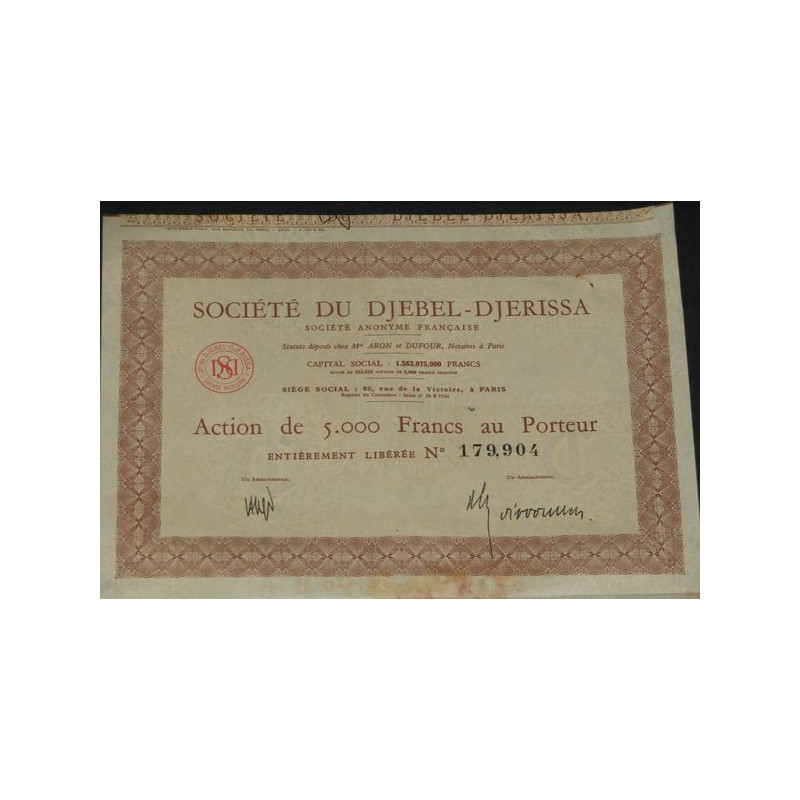 Sté du Djebel-Djerissa