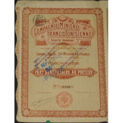 Cie Minière Franco-Tunisienne (PB orange)