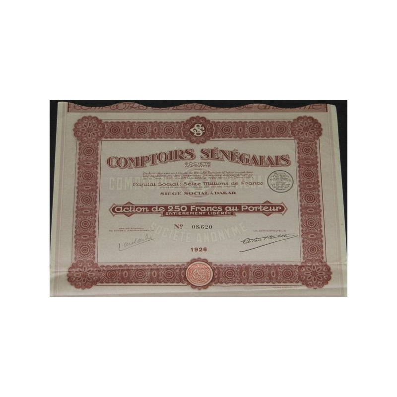 Comptoirs Sénégalais (Act 250 F)