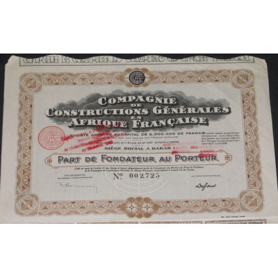 Cie de Constructions Générales en Afrique Française (PF)
