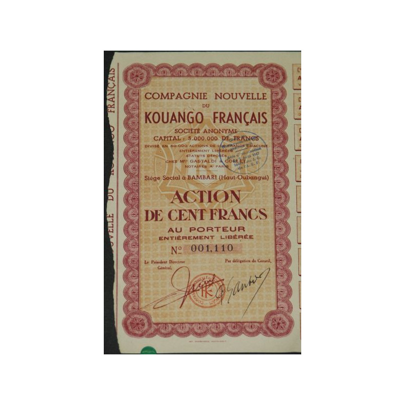 Cie Nouvelle du Kouango Français (Act rouge)