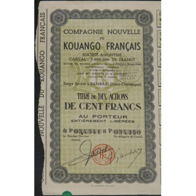 Cie Nouvelle du Kouango Français (10 Ac)
