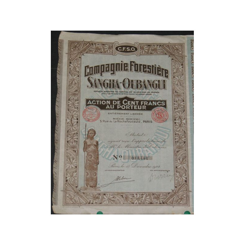 Cie Forestière Sangha-Oubangui (verte 1)