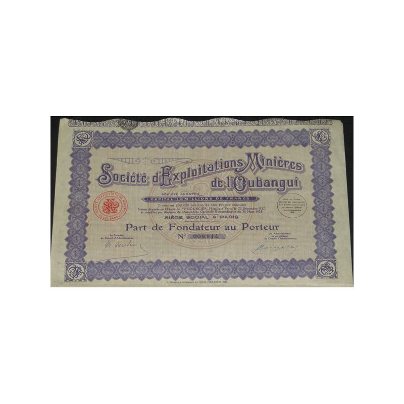 Sté d'exploitations Minières de l'Oubangui