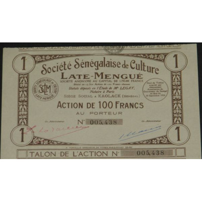 Sté Sénégalaise de Culture Late-Mengué