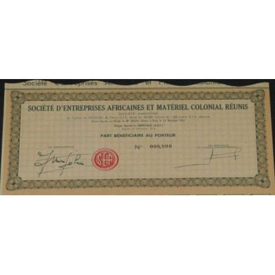 Sté d'Entreprises Africaines et Matériel Colonial Réunis