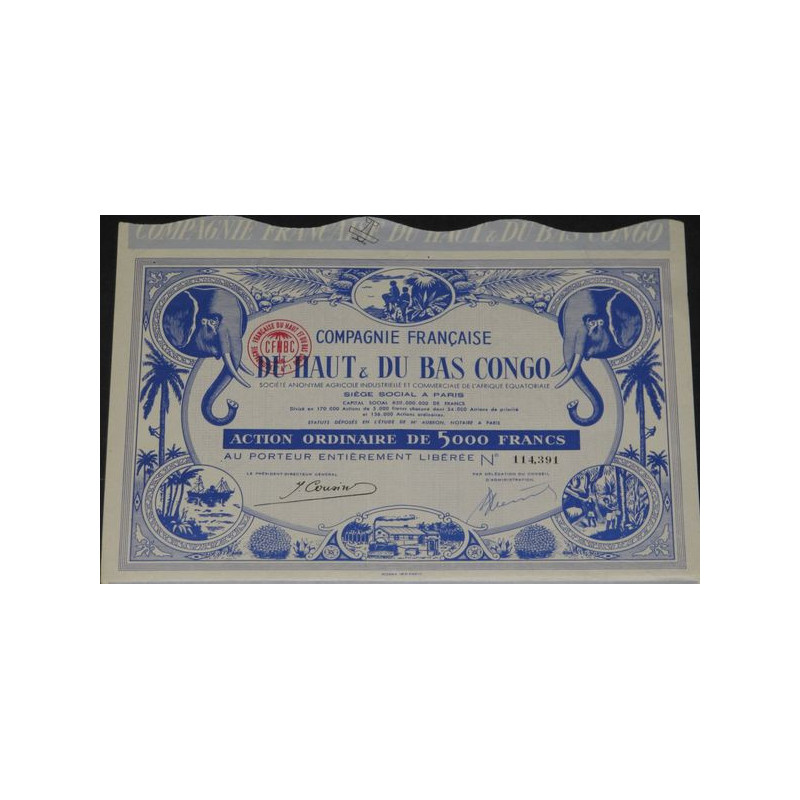 Cie Française du Haut et du Bas-Congo (Act Ordin 5000 F)