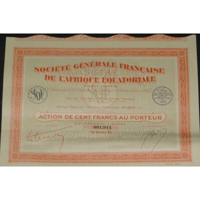 Sté Générale Française de l'Afrique Equatoriale