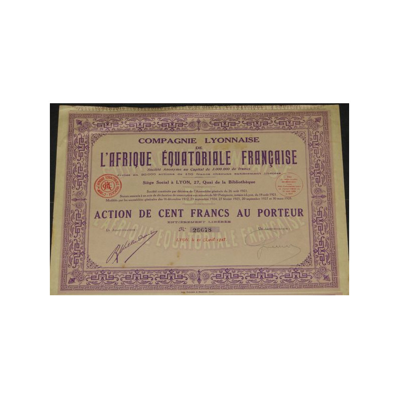 Cie Lyonnaise de l'Afrique Equatoriale Française