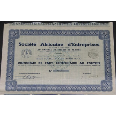 Sté Africaine d'Entreprises