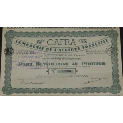 CAFRA Cie de l'Afrique Française (PB)