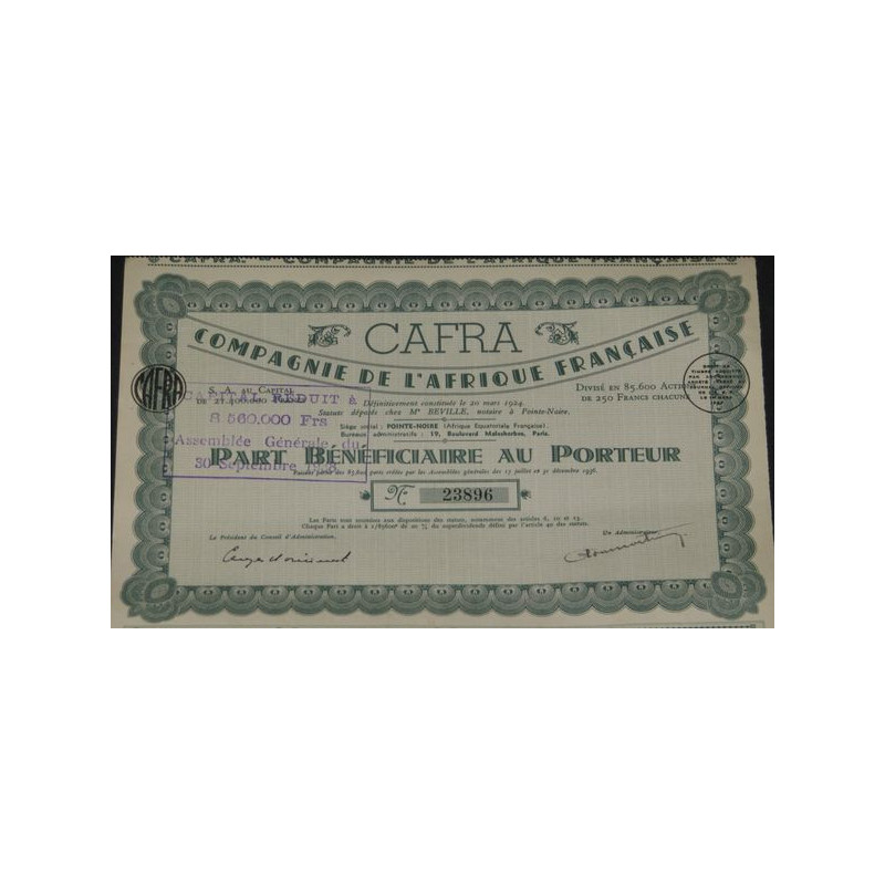 CAFRA Cie de l'Afrique Française (PB)