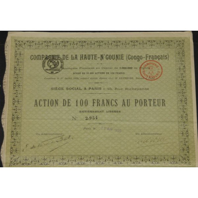 Cie de la Haute-N'Gounié (Congo Français)