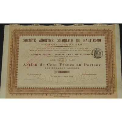 S.A. Coloniale du Haut-Como (Congo Français) (Ac)